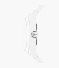 Everett Three-Hand White Silicone Watch