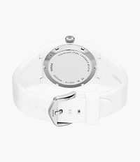Everett Three-Hand White Silicone Watch