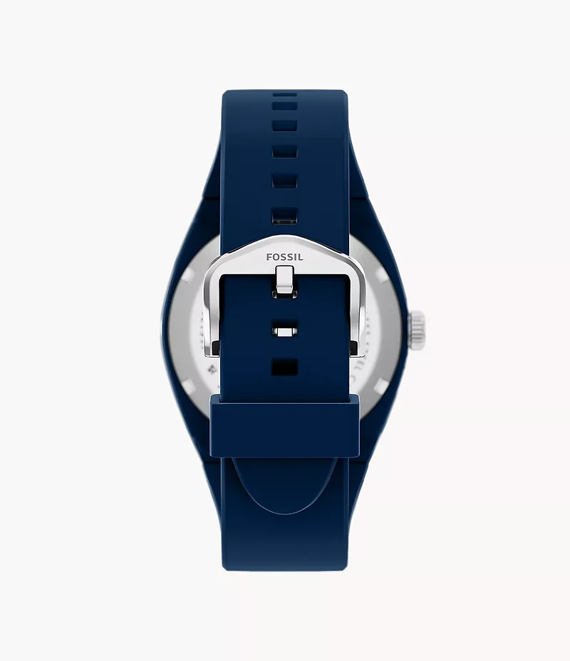 Everett Three-Hand Navy Silicone Watch
