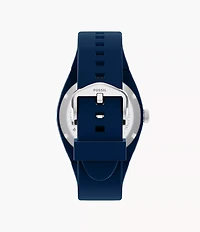 Everett Three-Hand Navy Silicone Watch