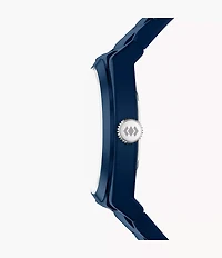 Everett Three-Hand Navy Silicone Watch