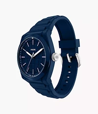 Everett Three-Hand Navy Silicone Watch