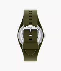 Everett Three-Hand Olive Silicone Watch