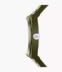 Everett Three-Hand Olive Silicone Watch
