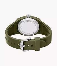 Everett Three-Hand Olive Silicone Watch