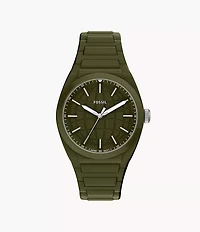 Everett Three-Hand Olive Silicone Watch