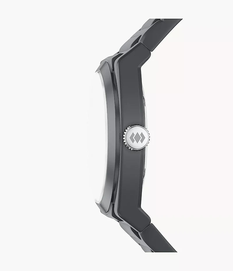 Everett Three-Hand Gray Silicone Watch