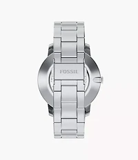 Minimalist 44mm Three-Hand Stainless Steel Watch