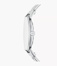 Minimalist 44mm Three-Hand Stainless Steel Watch