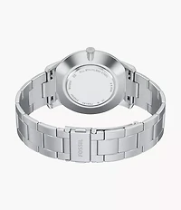 Minimalist 44mm Three-Hand Stainless Steel Watch