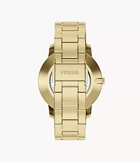 Minimalist 44mm Three-Hand Gold-Tone Stainless Steel Watch