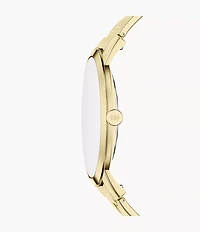 Minimalist 44mm Three-Hand Gold-Tone Stainless Steel Watch