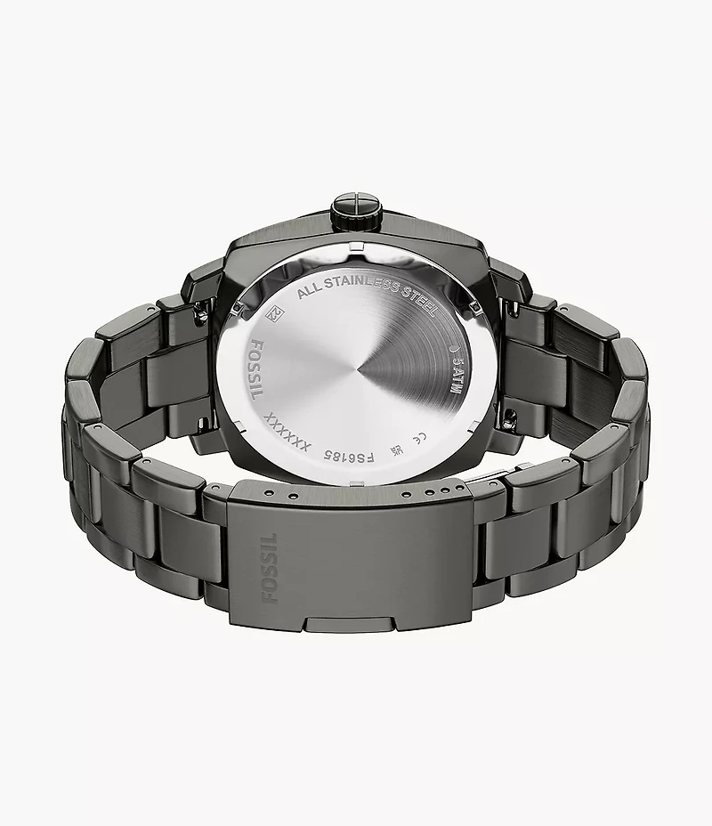 Machine 41mm Three-Hand Date Smoke Stainless Steel Watch