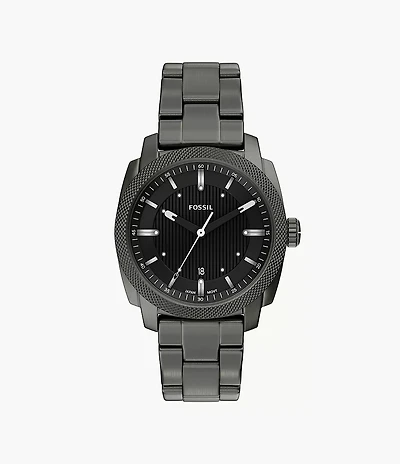 Machine 41mm Three-Hand Date Smoke Stainless Steel Watch
