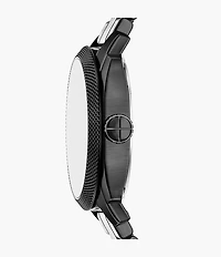 Machine 41mm Three-Hand Date Black Stainless Steel Watch