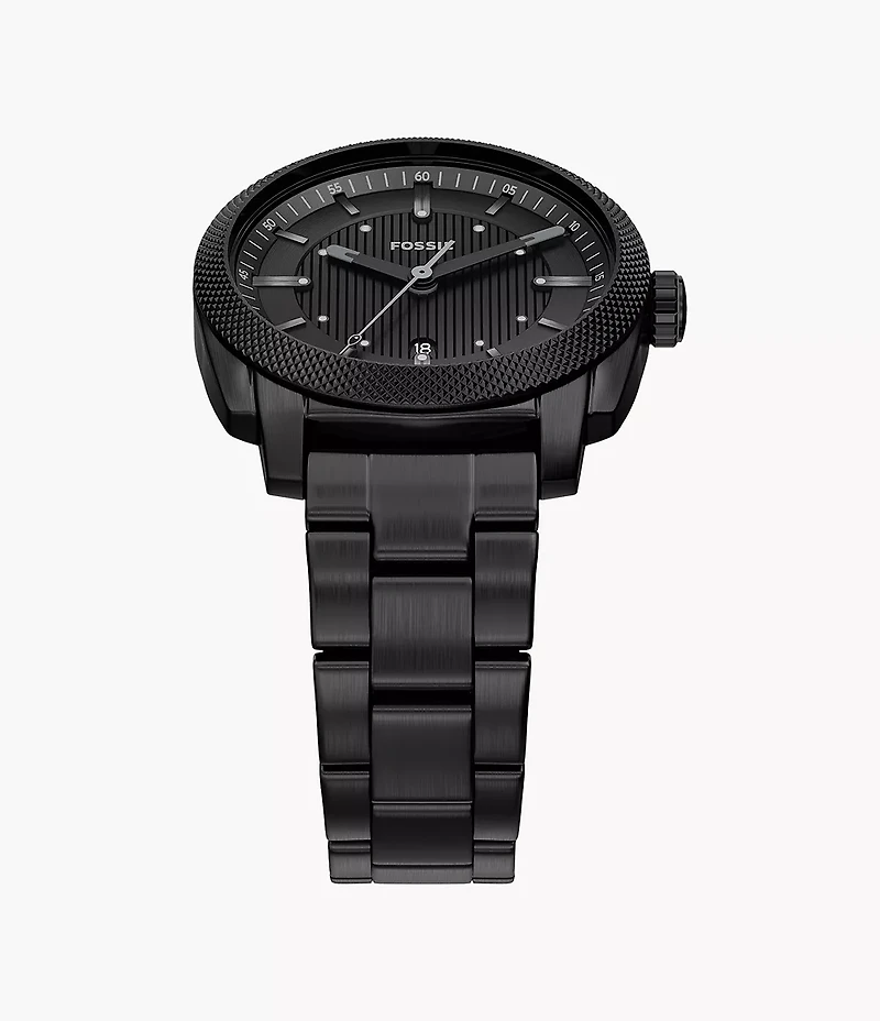 Machine 41mm Three-Hand Date Black Stainless Steel Watch