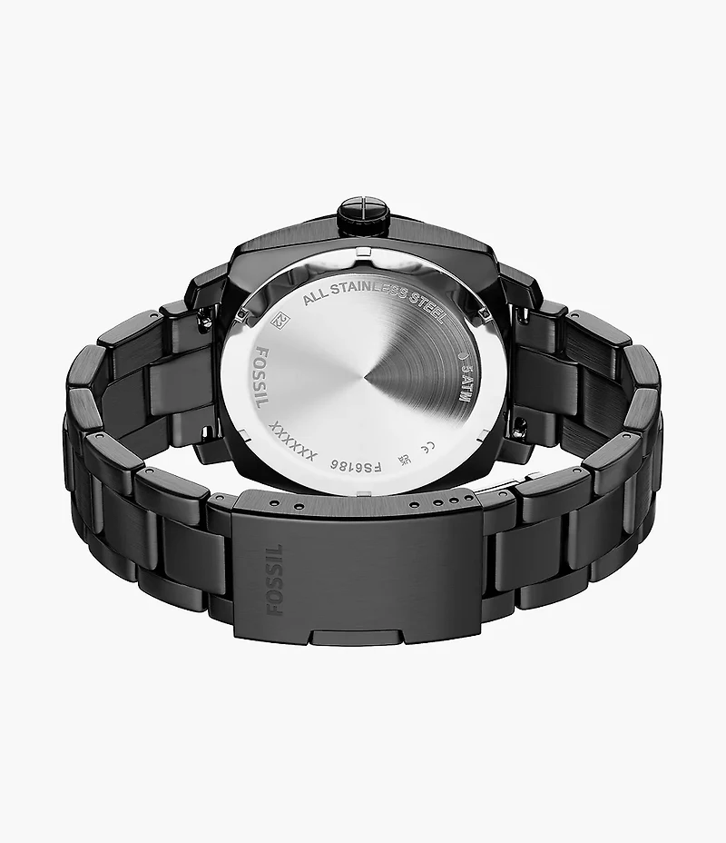 Machine 41mm Three-Hand Date Black Stainless Steel Watch