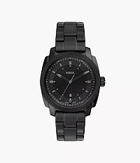 Machine 41mm Three-Hand Date Black Stainless Steel Watch