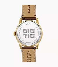 Townsman Big Tic 42mm Brown Leather Watch