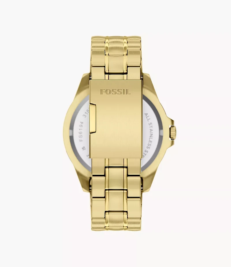 Garrett 44mm Multifunction Gold-Tone Stainless Steel Watch