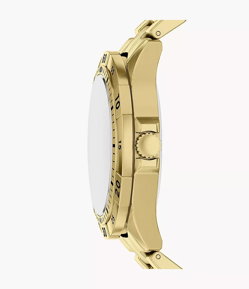 Garrett 44mm Multifunction Gold-Tone Stainless Steel Watch