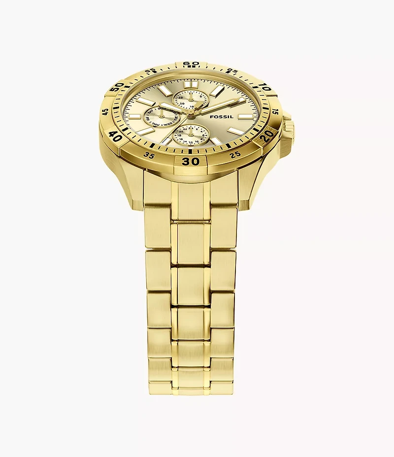 Garrett 44mm Multifunction Gold-Tone Stainless Steel Watch