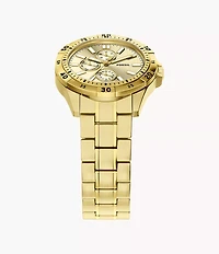 Garrett 44mm Multifunction Gold-Tone Stainless Steel Watch