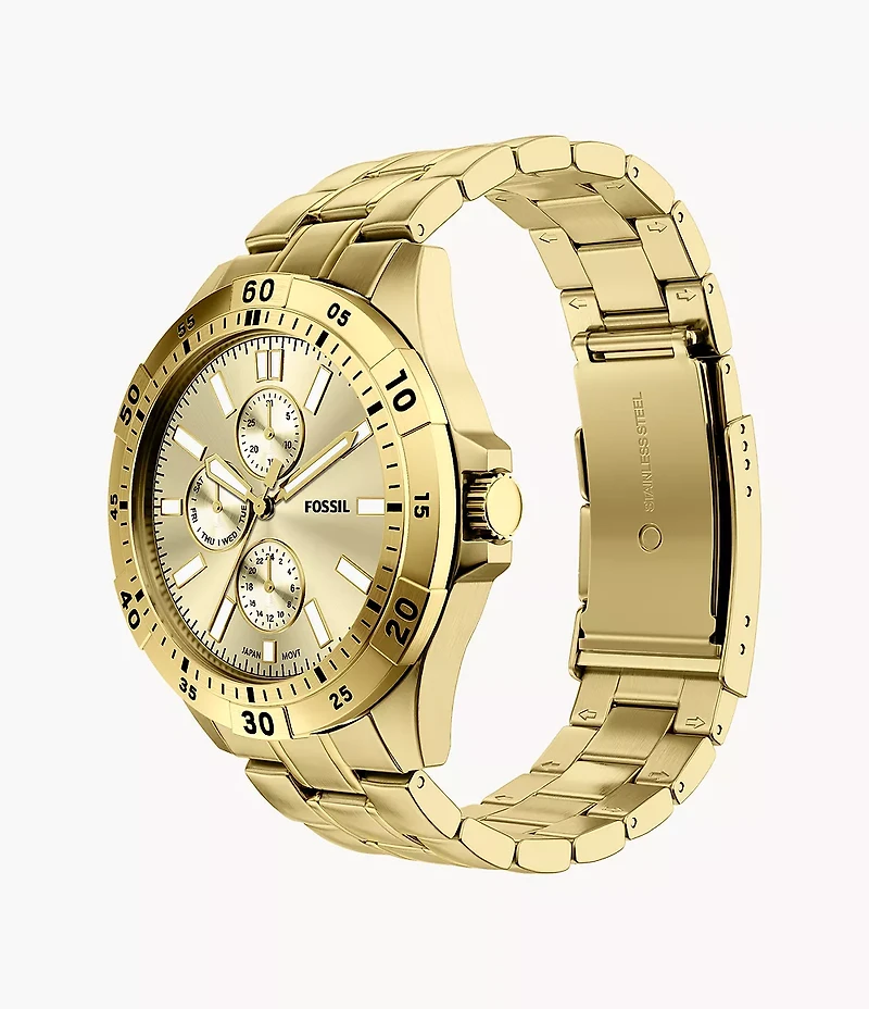 Garrett 44mm Multifunction Gold-Tone Stainless Steel Watch
