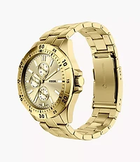 Garrett 44mm Multifunction Gold-Tone Stainless Steel Watch