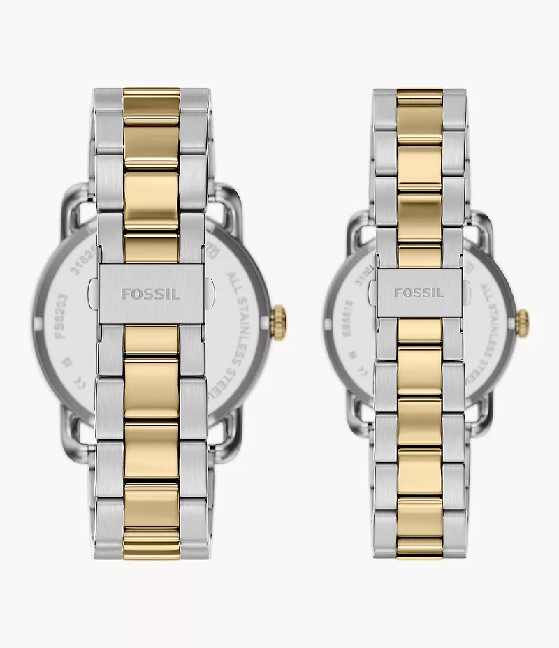 Copeland 42mm Three-Hand Two-Tone Stainless Steel Watch Set