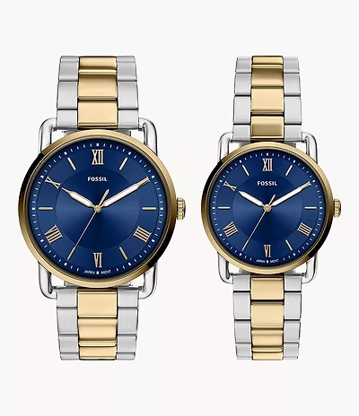 Copeland 42mm Three-Hand Two-Tone Stainless Steel Watch Set