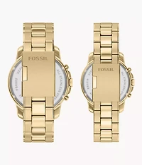 Grant 44mm Chronograph Gold-Tone Stainless Steel Watch Set