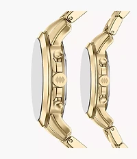Grant 44mm Chronograph Gold-Tone Stainless Steel Watch Set