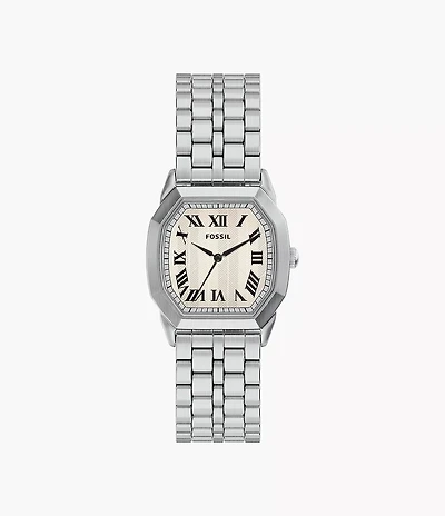 Harlow 33mm Three-Hand Stainless Steel Watch
