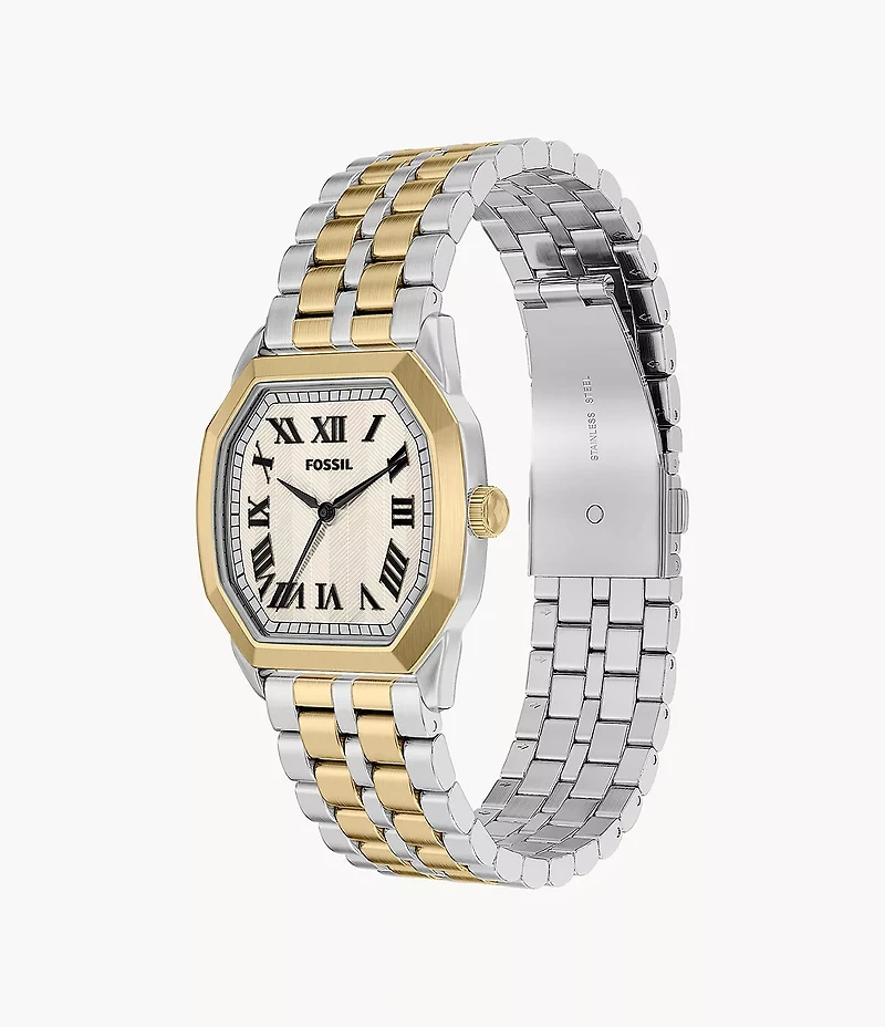 Harlow 33mm Three-Hand Two-Tone Stainless Steel Watch