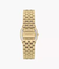 Harlow 33mm Three-Hand Gold-Tone Stainless Steel Watch