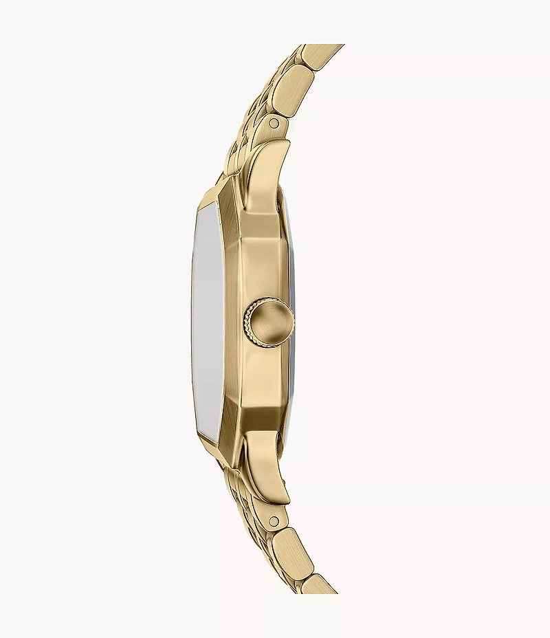 Harlow 33mm Three-Hand Gold-Tone Stainless Steel Watch