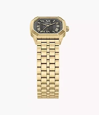 Harlow 33mm Three-Hand Gold-Tone Stainless Steel Watch