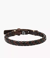 Bronson Vintage Casual Braided Bracelet Brown and Black