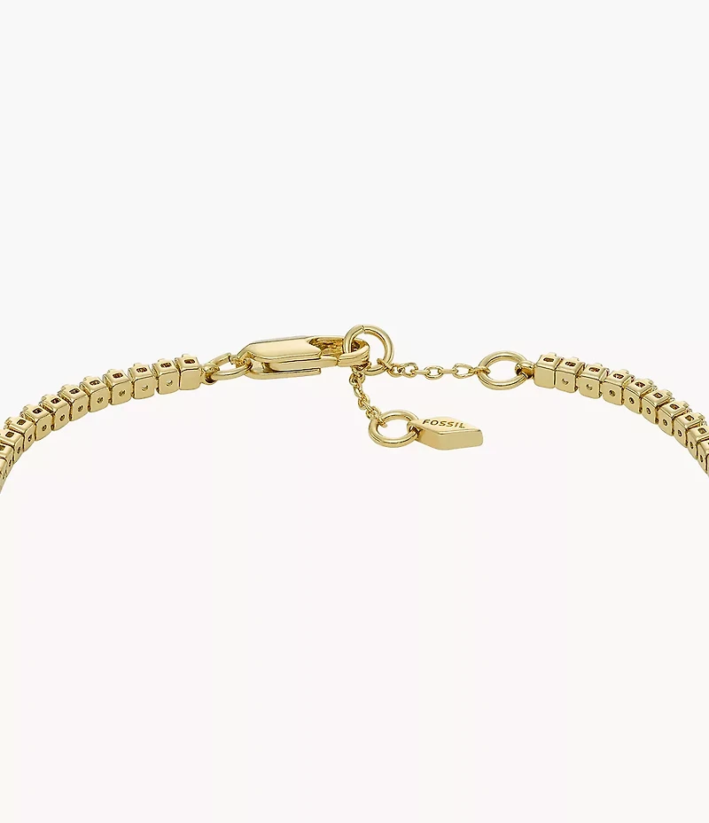 Ellis Pavé Glitz Gold-Tone Brass Tennis Chain Bracelet