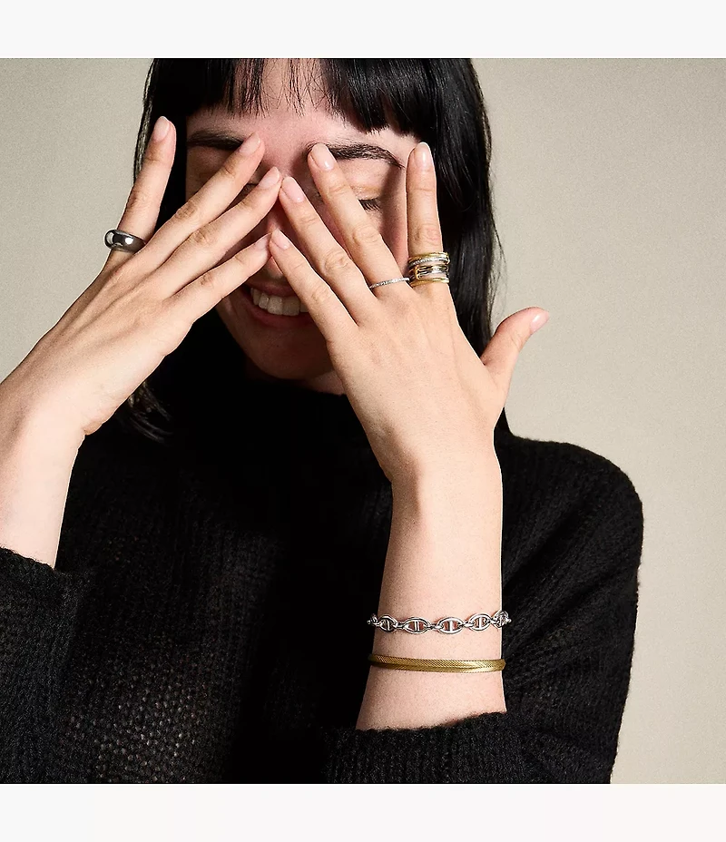 Heritage D-Link Stainless Steel Chain Bracelet