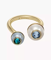 Bright Baubles Gold-Tone Brass Toi Et Moi Ring