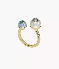Bright Baubles Gold-Tone Brass Toi Et Moi Ring