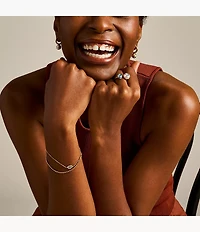 Bright Baubles Gold-Tone Brass Toi Et Moi Ring
