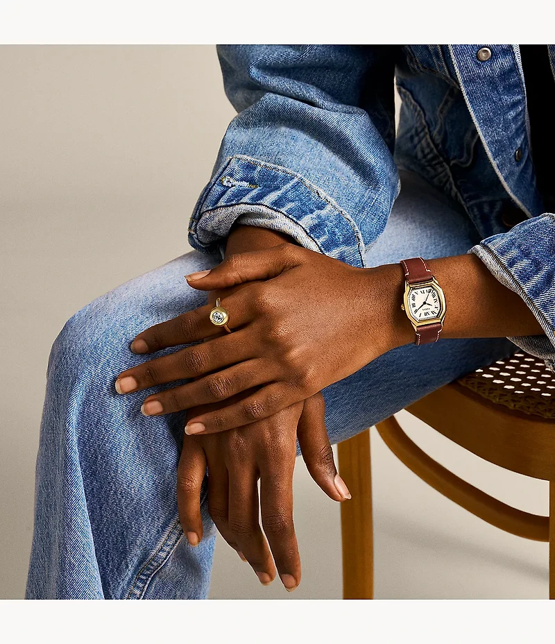 Bright Baubles Gold-Tone Brass Center Focal Ring