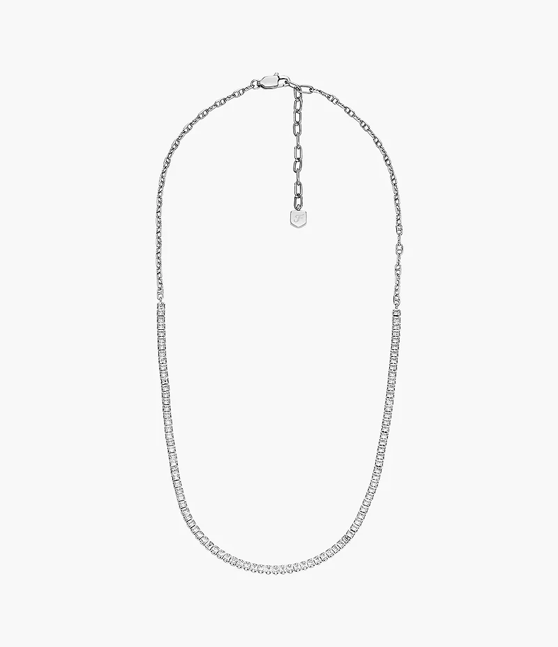 Heritage D-Link Glitz Stainless Steel Chain Tennis Necklace