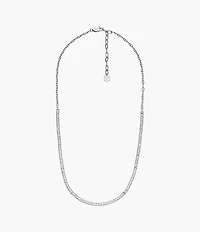 Heritage D-Link Glitz Stainless Steel Chain Tennis Necklace