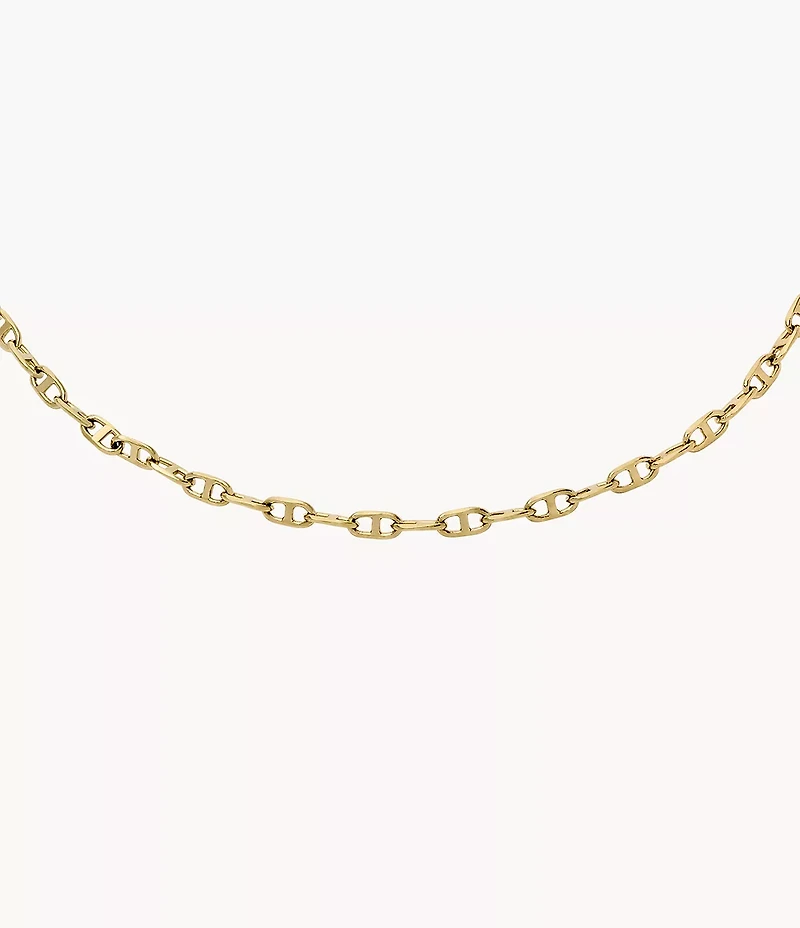 Heritage D-Link Gold-Tone Brass Chain Anklet