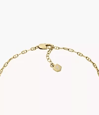 Heritage D-Link Gold-Tone Brass Chain Anklet