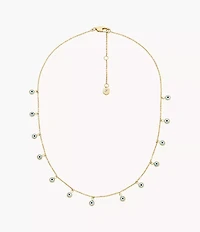 Sutton Evil Eye Brass Chain Necklace